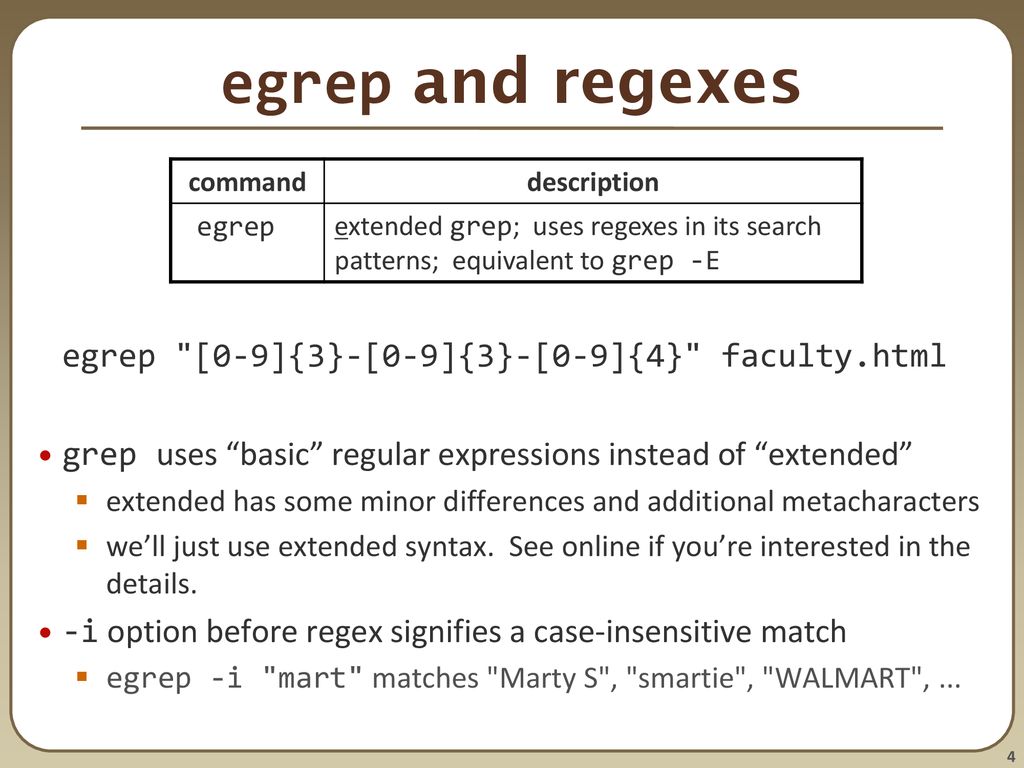 Regular expressions egrep and sed ppt download